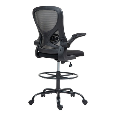 Scaun de birou manager Derzio din plasa, neagra, 62x53x131 cm, detaliu produs