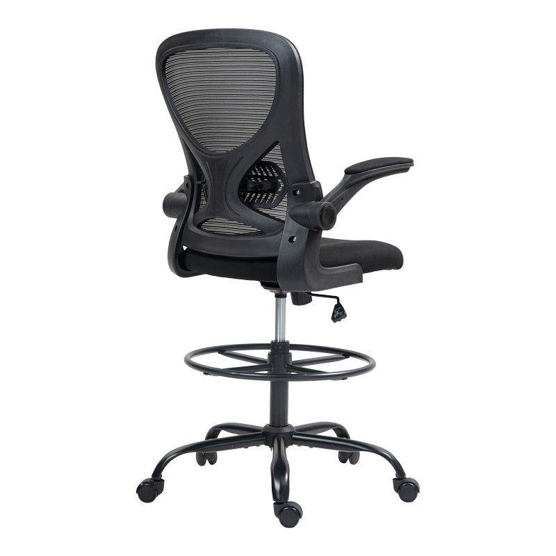 Scaun de birou manager Derzio din plasa, neagra, 62x53x131 cm, detaliu produs