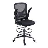 Scaun de birou manager Derzio din plasa, neagra, 62x53x131 cm, perspectiva suplimentara