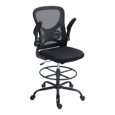 Scaun de birou manager Derzio din plasa, neagra, 62x53x131 cm, perspectiva suplimentara