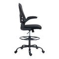Scaun de birou manager Derzio din plasa, neagra, 62x53x131 cm, foto produs