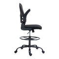 Scaun de birou manager Derzio din plasa, neagra, 62x53x131 cm, foto produs 6