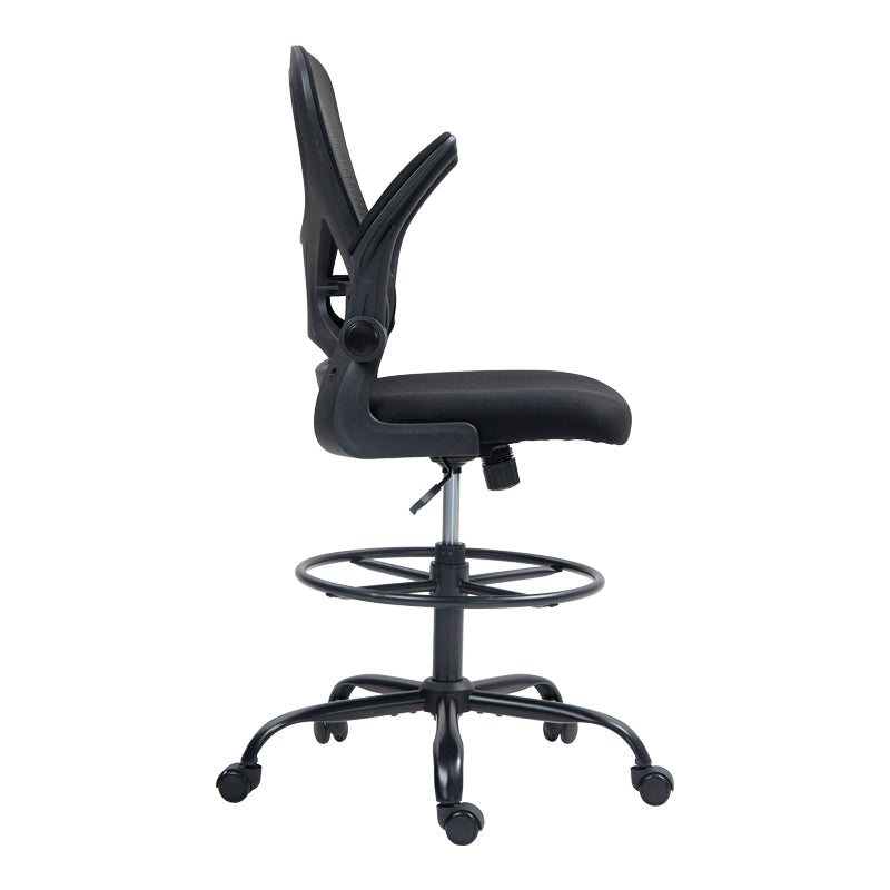 Scaun de birou manager Derzio din plasa, neagra, 62x53x131 cm, foto produs 6
