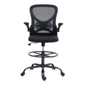 Scaun de birou manager Derzio din plasa, neagra, 62x53x131 cm, foto produs 7