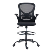 Scaun de birou manager Derzio din plasa, neagra, 62x53x131 cm, foto produs 7