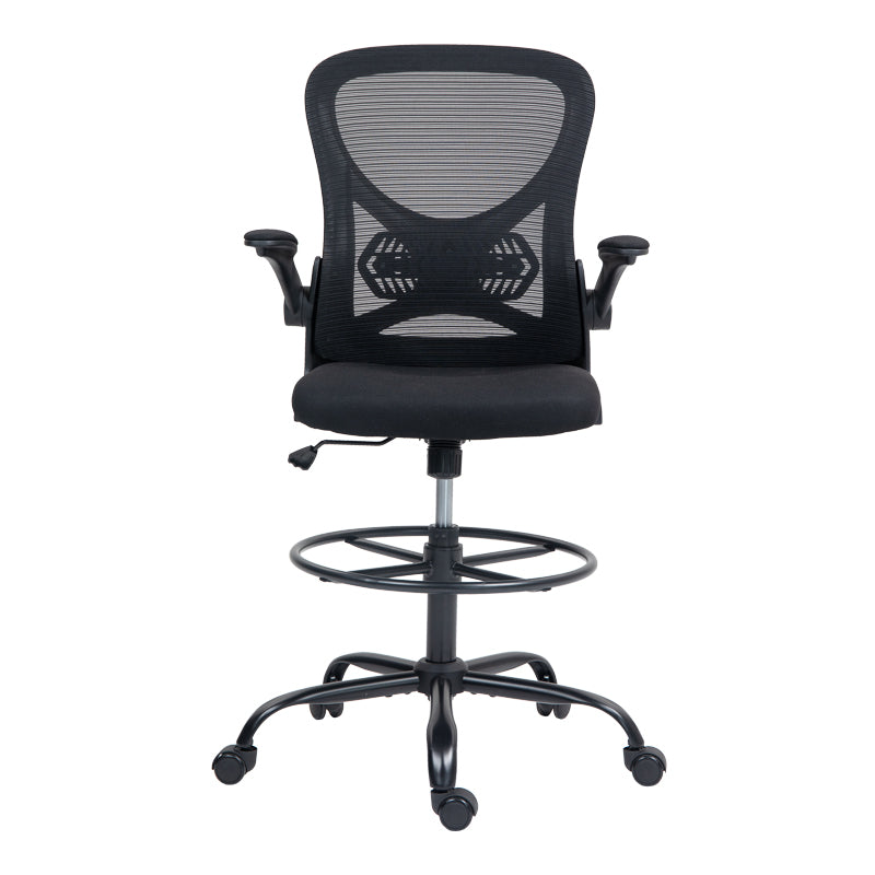 Scaun de birou manager Derzio din plasa, neagra, 62x53x131 cm, foto produs 7