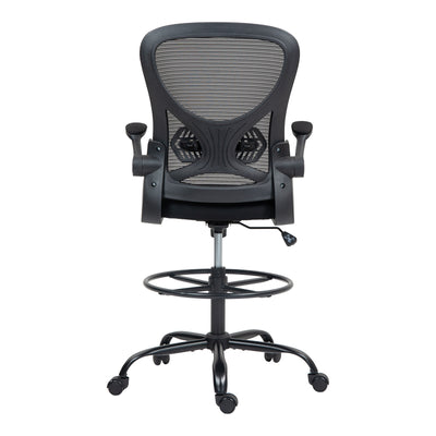 Scaun de birou manager Derzio din plasa, neagra, 62x53x131 cm, foto produs 8