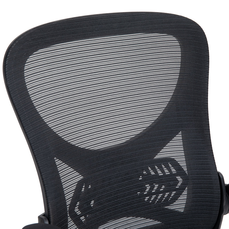 Scaun de birou manager Derzio din plasa, neagra, 62x53x131 cm, foto produs 9