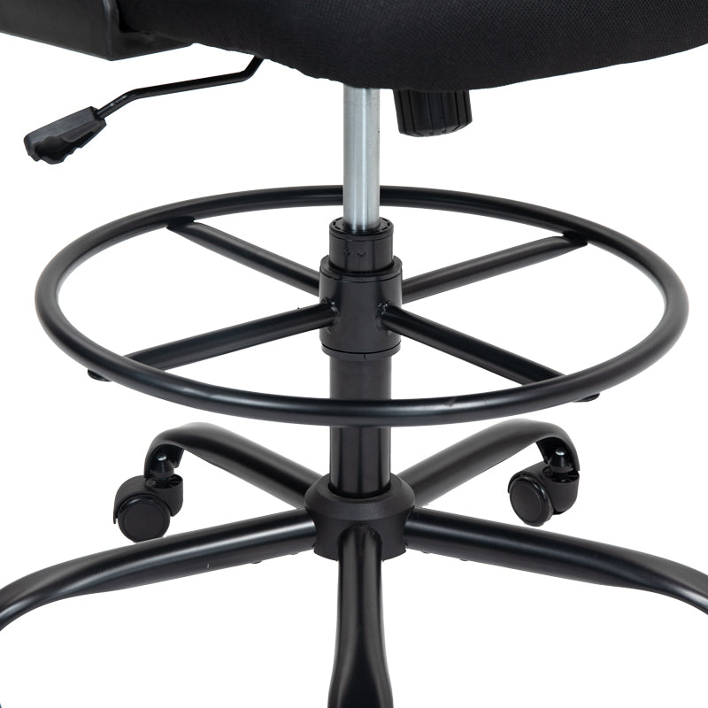 Scaun de birou manager Derzio din plasa, neagra, 62x53x131 cm, foto produs 11