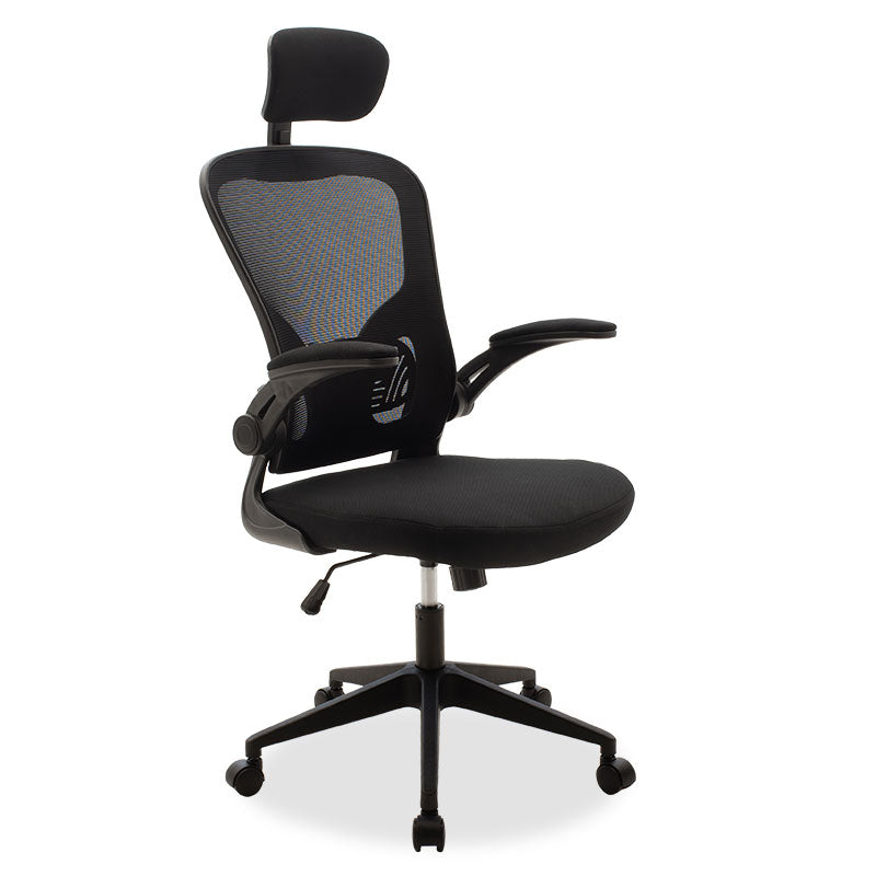 Scaun de birou Manager Ergoline cu plasa, neagra, 65x62 cm