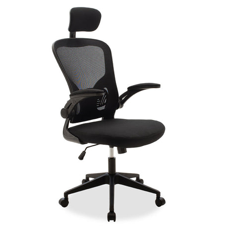 Scaun de birou Manager Ergoline cu plasa, neagra, 65x62 cm