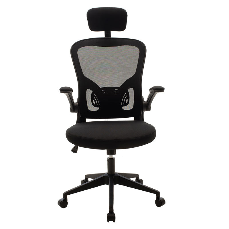 Scaun de birou Manager Ergoline cu plasa, neagra, 65x62 cm