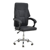 Scaun de birou manager Glorin negru pu 60x68x128 cm