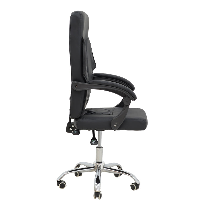 Scaun de birou manager Glorin negru pu, 60x68x128 cm