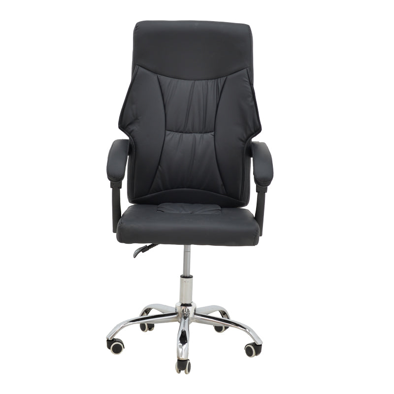 Scaun de birou manager Glorin negru pu, 60x68x128 cm