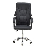 Scaun de birou manager Glorin negru pu, 60x68x128 cm