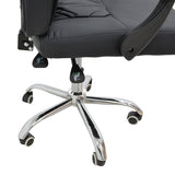 Scaun de birou manager Glorin negru pu, 60x68x128 cm