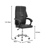 Scaun de birou manager Glorin negru pu, 60x68x128 cm