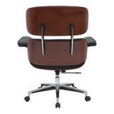 Scaun de birou manager Kobane baza neagra pu-crom, 84x75x114 cm