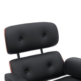 Scaun de birou manager Kobane baza neagra pu-crom, 84x75x114 cm