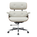 Scaun de birou manager Kobane bej baza pu-crom, 84x75x114 cm, perspectiva suplimentara