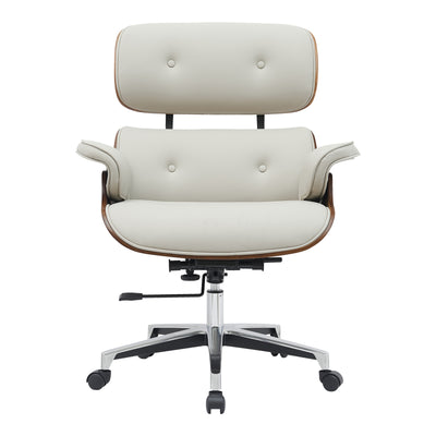 Scaun de birou manager Kobane bej baza pu-crom, 84x75x114 cm, perspectiva suplimentara