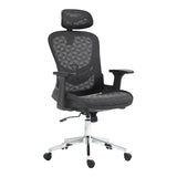 Scaun de birou manager Mergi plasa, neagra, 62x63x120 cm