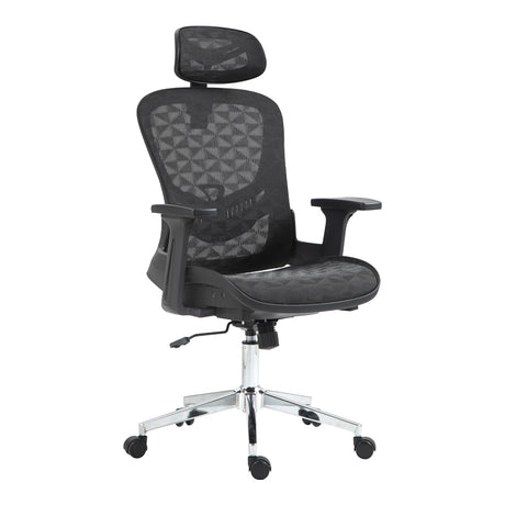Scaun de birou manager Mergi plasa, neagra, 62x63x120 cm