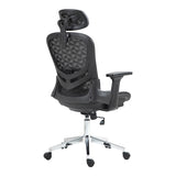 Scaun de birou manager Mergi plasa, neagra, 62x63x120 cm