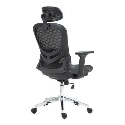 Scaun de birou manager Mergi plasa, neagra, 62x63x120 cm, detaliu produs