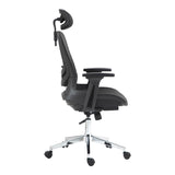 Scaun de birou manager Mergi plasa, neagra, 62x63x120 cm