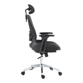 Scaun de birou manager Mergi plasa, neagra, 62x63x120 cm, perspectiva suplimentara