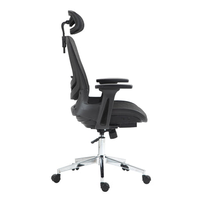 Scaun de birou manager Mergi plasa, neagra, 62x63x120 cm, perspectiva suplimentara
