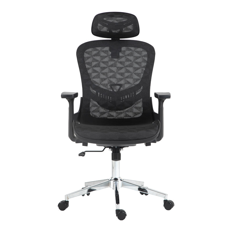 Scaun de birou manager Mergi plasa, neagra, 62x63x120 cm