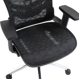 Scaun de birou manager Mergi plasa, neagra, 62x63x120 cm