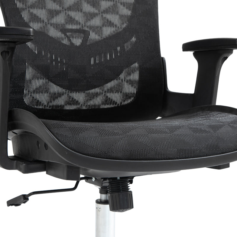 Scaun de birou manager Mergi plasa, neagra, 62x63x120 cm