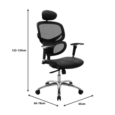 Scaun de birou manager, neagra, 65x65x122 cm, foto produs 11