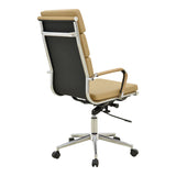 Scaun de birou de manager Tokyo cu PU alb 56x52x108 cm, 52x56 cm - Bej
