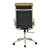 Scaun de birou de manager Tokyo cu PU alb 56x52x108 cm, 52x56 cm - Bej