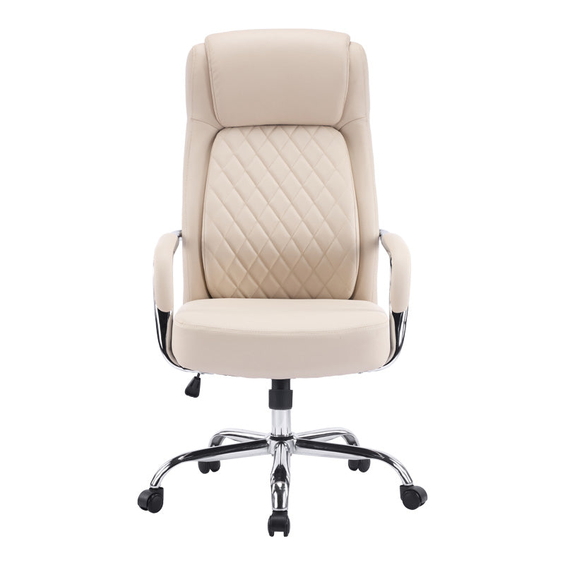 Scaun de birou Manager Rianda, bej, 70x6x116-124 cm, perspectiva suplimentara
