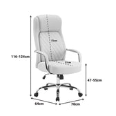 Scaun de birou Manager Rianda, bej, 70x6x116-124 cm, foto produs