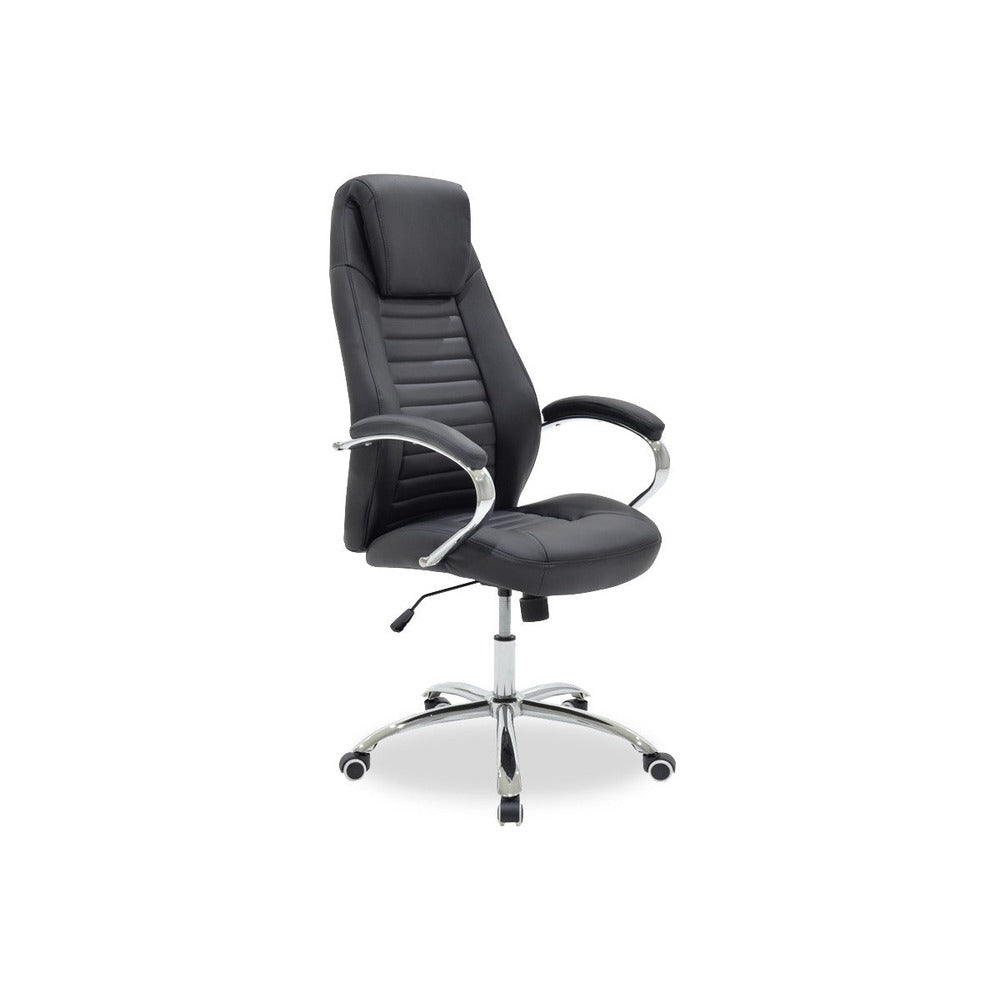 Scaun de birou manager Sonar, 57x61x120 cm - Negru