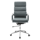 Scaun de birou manager Tokyo cu antica Gri pu, 55x63x118 cm