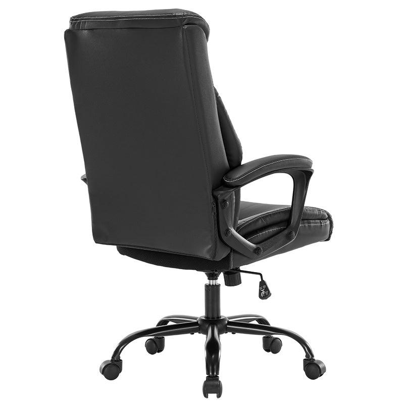Scaun de birou manager Victory piele ecologica, negru - maro, 65x73x118 cm - Negru