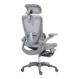 Scaun de birou manager Zenyk plasa, Alb, 63x70x126 cm