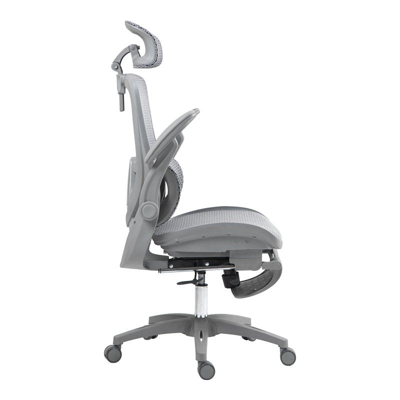 Scaun de birou manager Zenyk plasa, Alb, 63x70x126 cm, foto produs