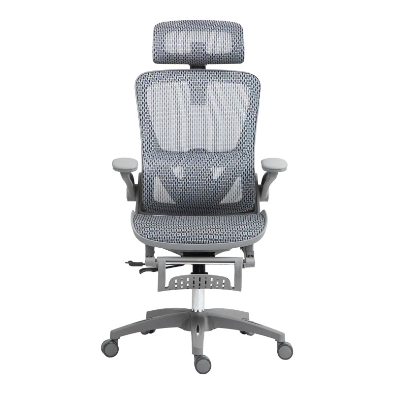 Scaun de birou manager Zenyk plasa, Alb, 63x70x126 cm, foto produs 6