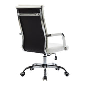 Scaun de birou managerial cu funcție ajustabilă Mavel, Albă, 55x62x100-110 cm, detaliu produs