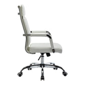 Scaun de birou managerial cu funcție ajustabilă Mavel, Albă, 55x62x100-110 cm, perspectiva suplimentara