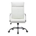 Scaun de birou managerial cu funcție ajustabilă Mavel, Albă, 55x62x100-110 cm, foto produs